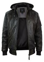 Mens Leather Jacket With Hood - 96885 prices