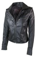 Womens Leather Biker Jacket - 81062 pictures